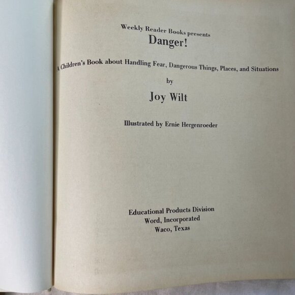 Childrens Book Handling Fear Dangerous Things Situations 1979 u Joy Wilt Ready S - Picture 6 of 11